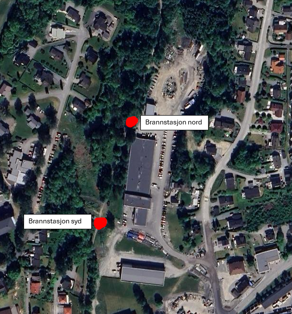 Kart som viser arbeid med broer på Solbergfosslinna - Klikk for stort bilde