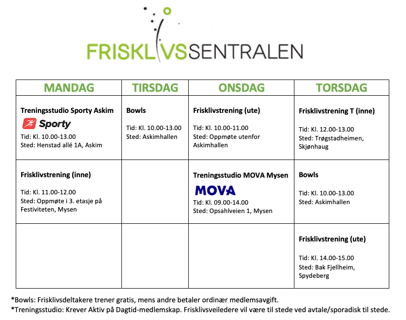 Frisklivssentralen timeplan høsten 2025 etter endring.png - Klikk for stort bilde