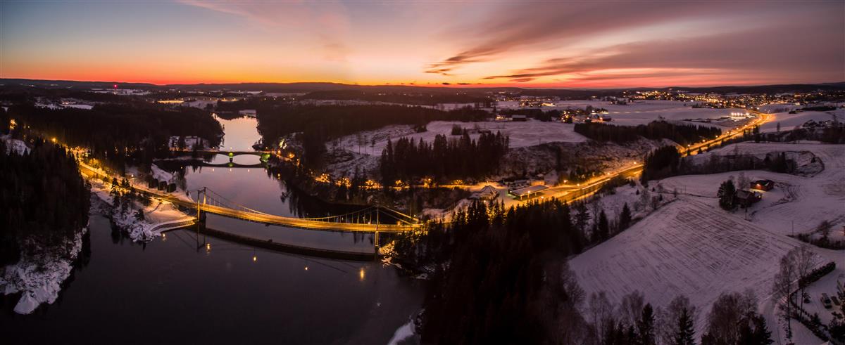 Fossum bru panorama - Klikk for stort bilde